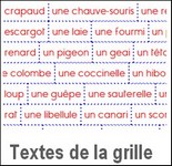 textes de la grille